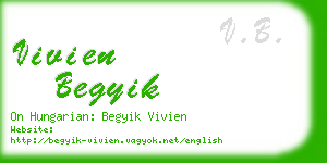 vivien begyik business card